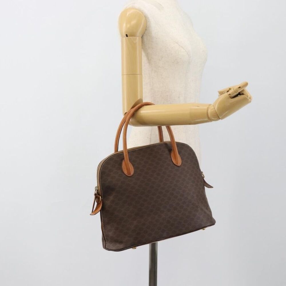 Celine Vintage Macadam Handbag Canvas Brown Canvas Handbag - Picture 15 of 16